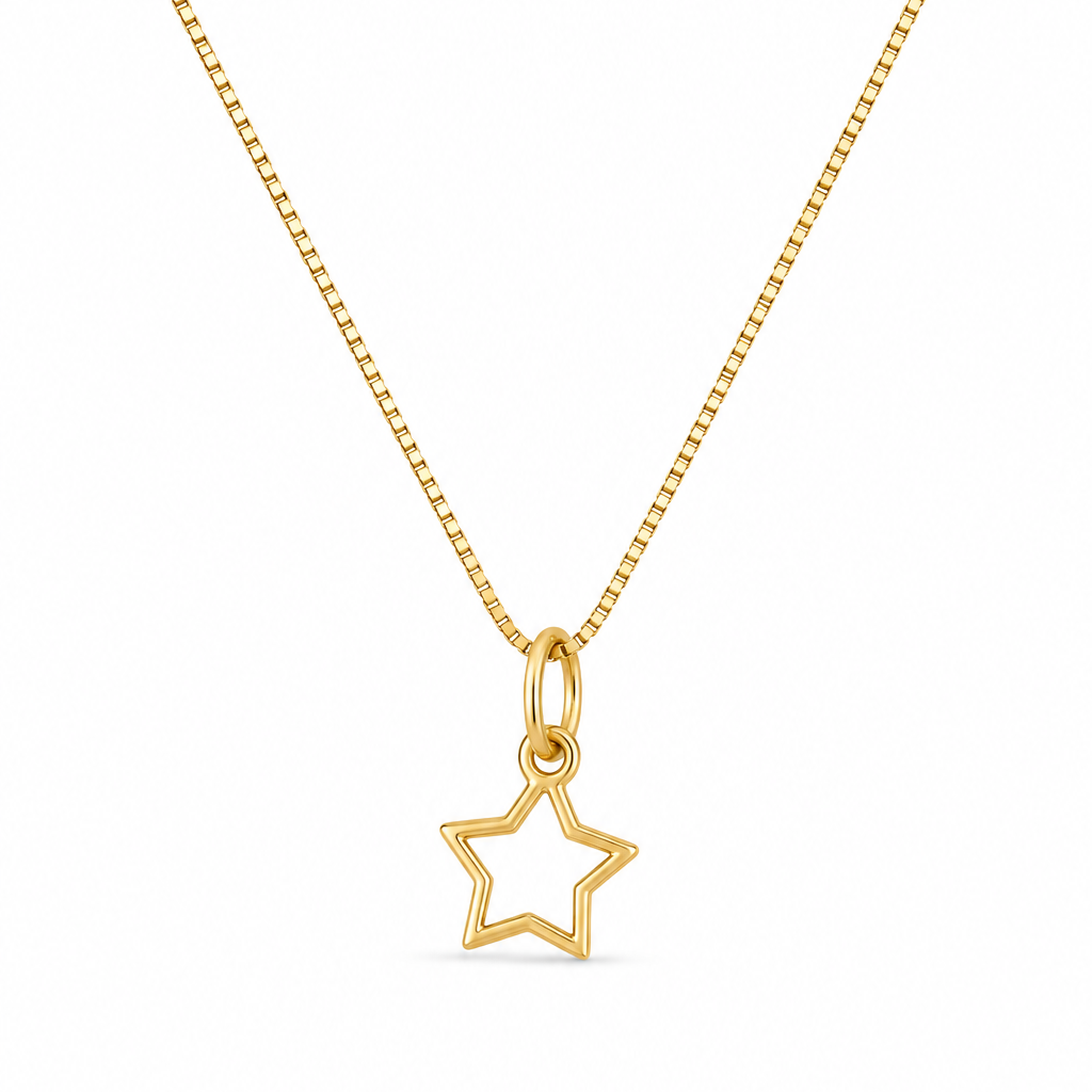 Colar Estrelar em Ouro 18K 45cm