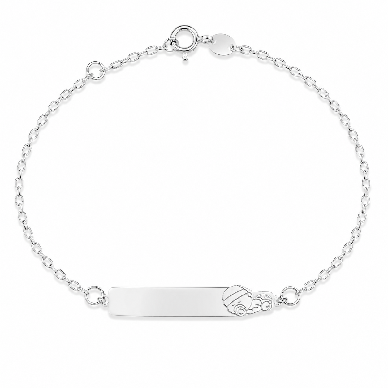 Pulseira Chapinha My Baby em Prata 925 14cm