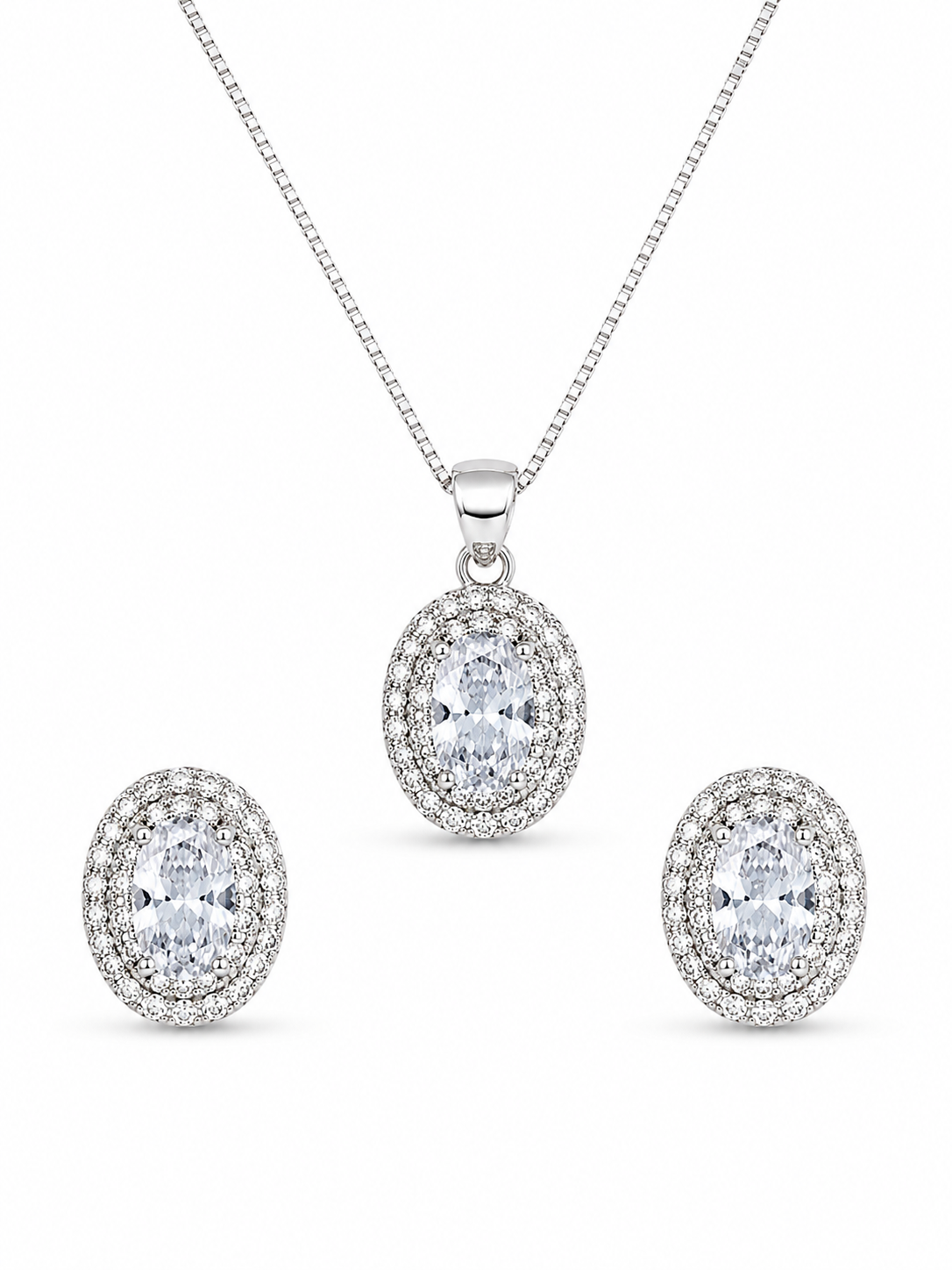 Conjunto Callista em Prata 925 com Zircônias 45cm