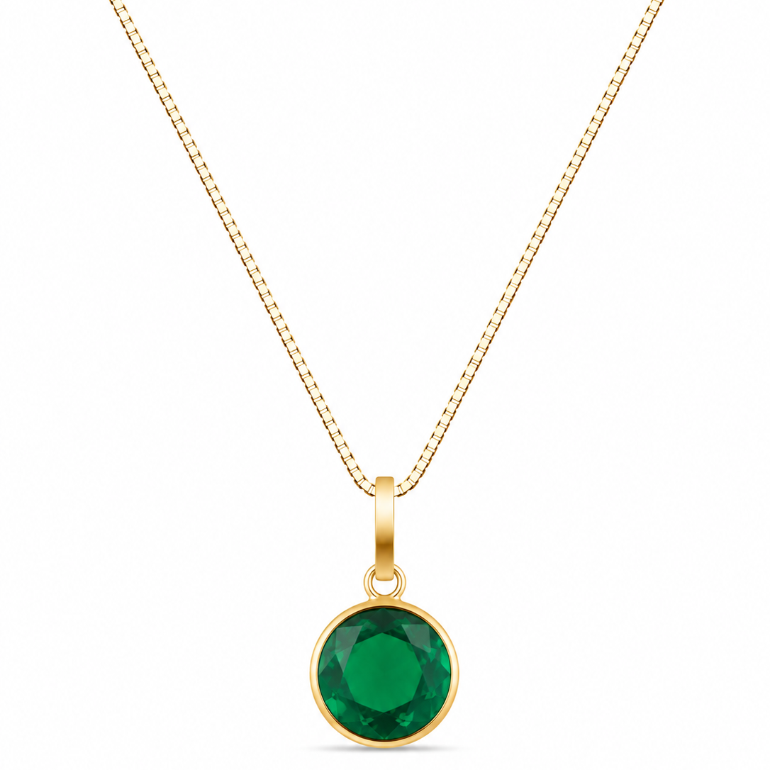 Colar Cristin Esmerald em Ouro 18K com Zircônias 45cm