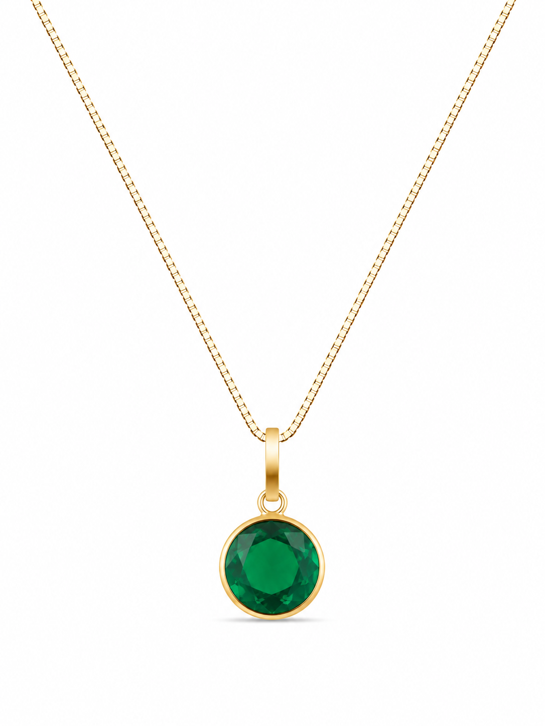 Colar Cristin Esmerald em Ouro 18K com Zircônias 45cm