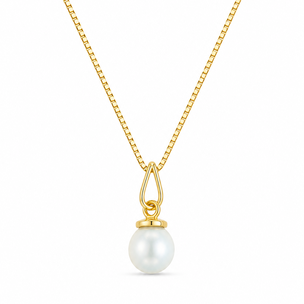 Colar Pérola Mini em Ouro 18K 45cm