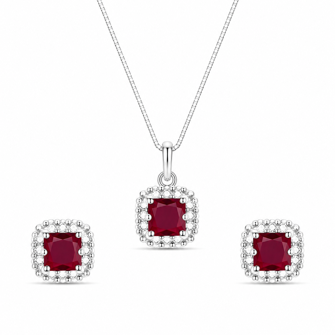 Conjunto Lavie em Prata 925 com Zircônias 45cm