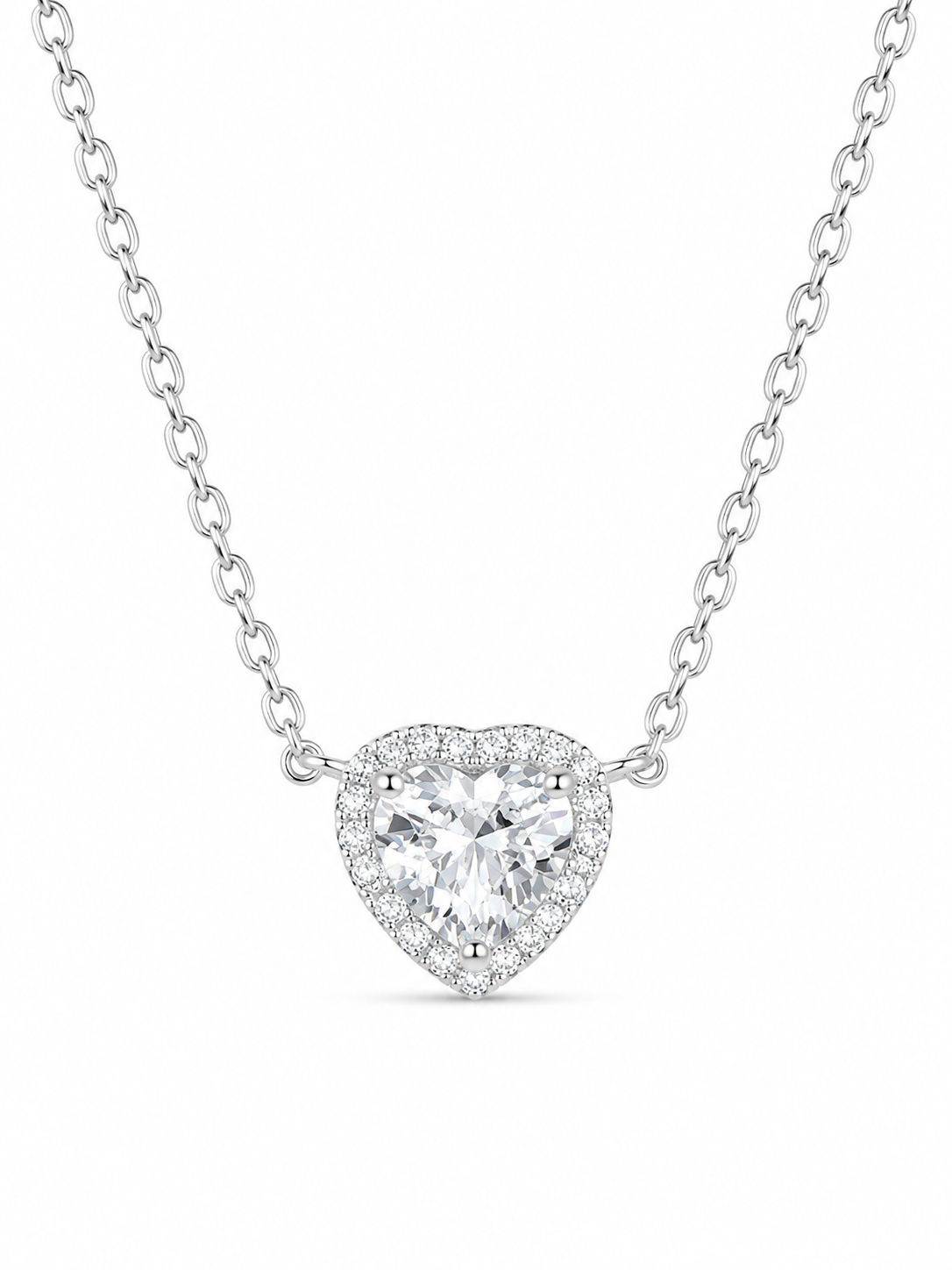 Colar Romantique em Prata 925 com Zircônias 45cm