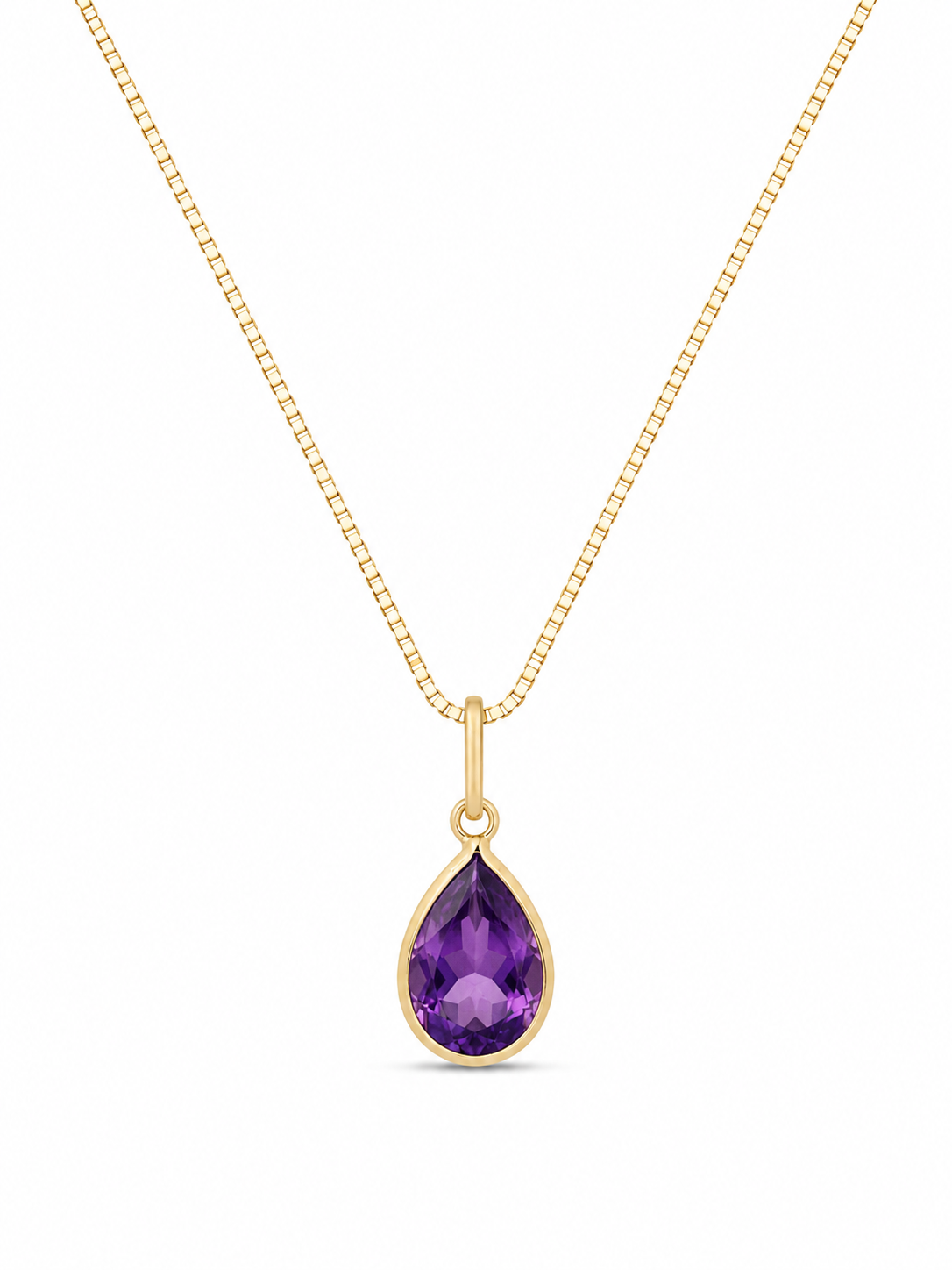 Colar Angelin Ametista em Ouro 18K com Zircônias 45cm