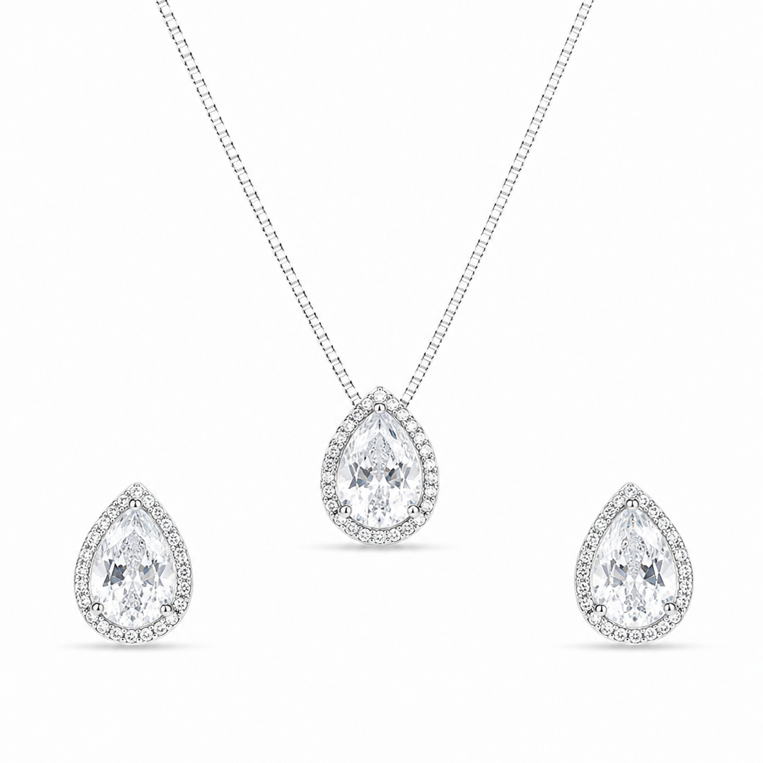 Conjunto In Charming em Prata 925 com Zircônias 45cm