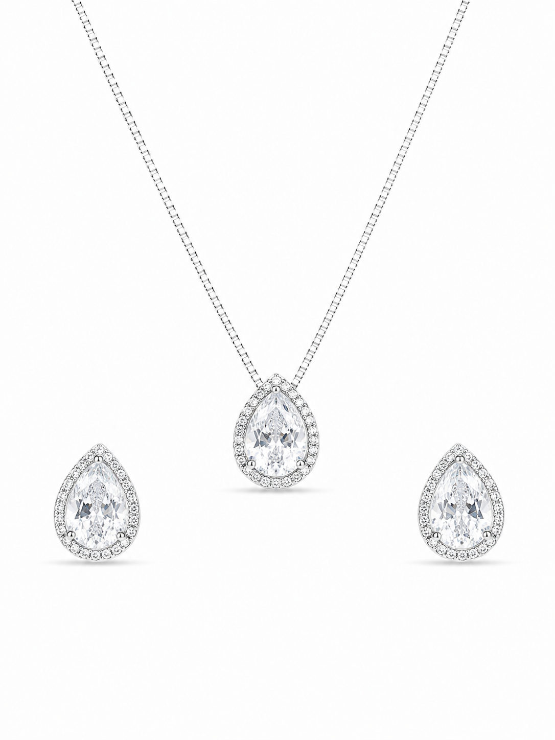 Conjunto In Charming em Prata 925 com Zircônias 45cm