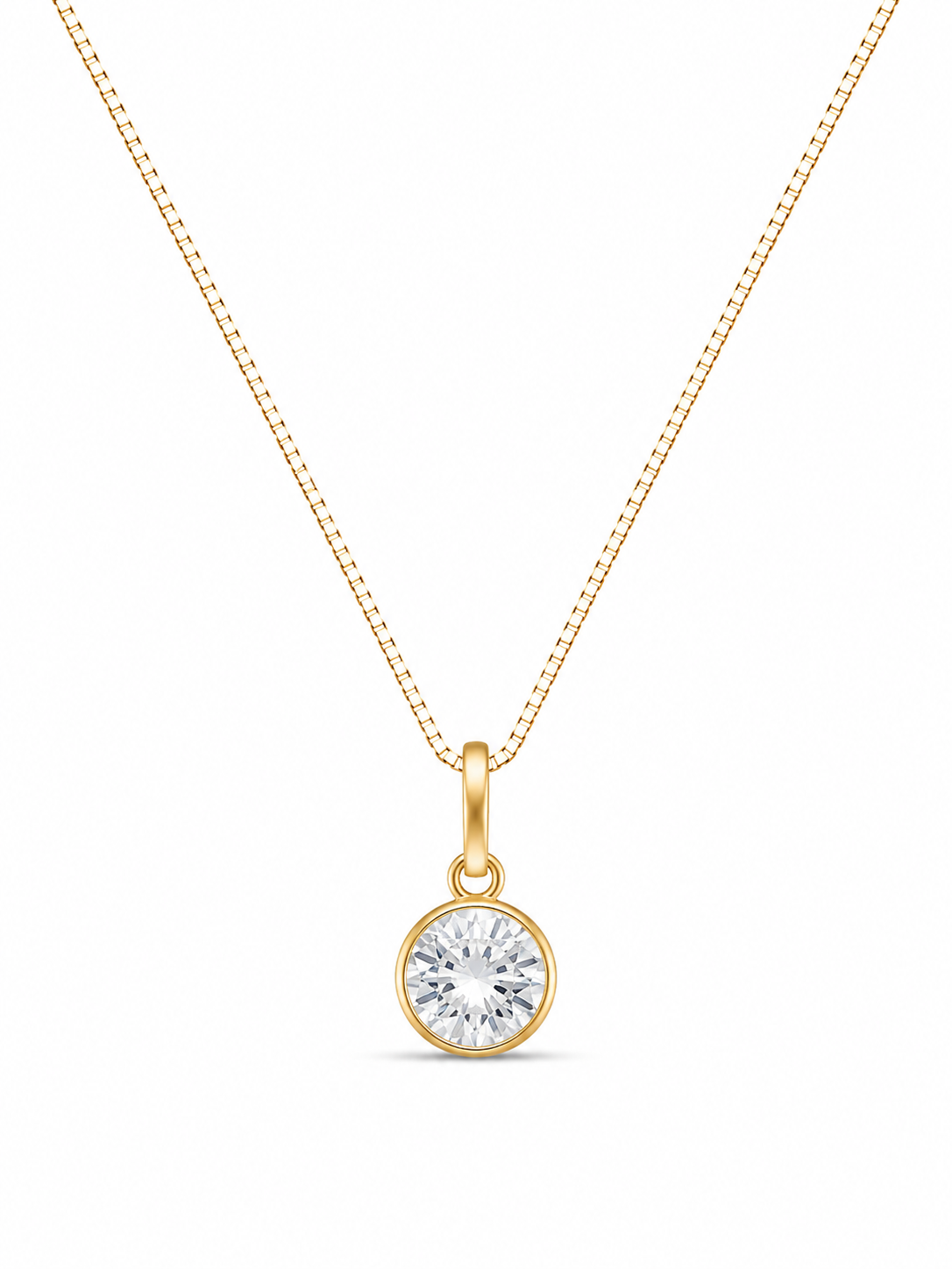 Colar Cristin Mini em Ouro 18K com Zircônias 45cm