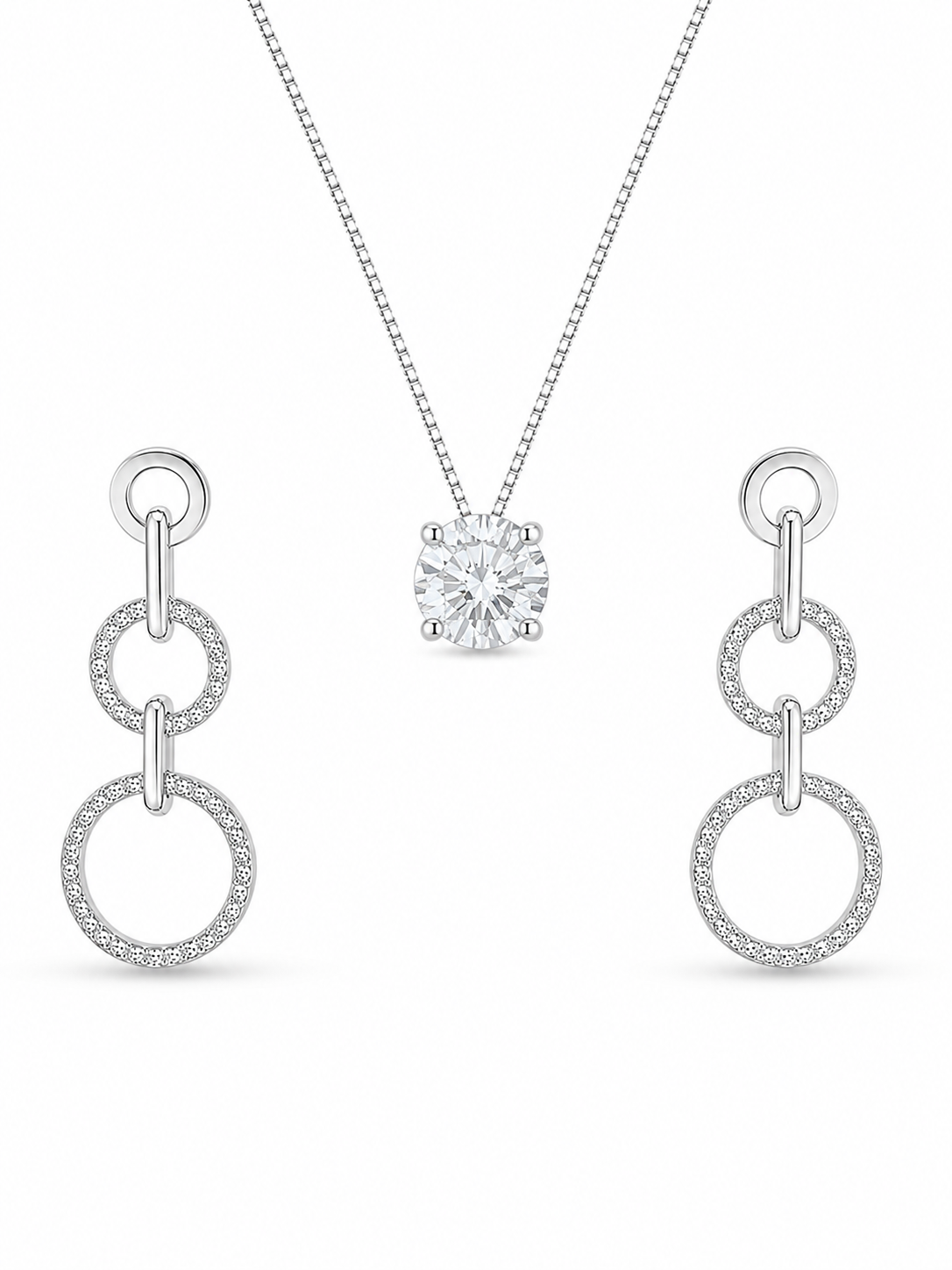 Conjunto Nuance em Prata 925 com Zircônias 45cm