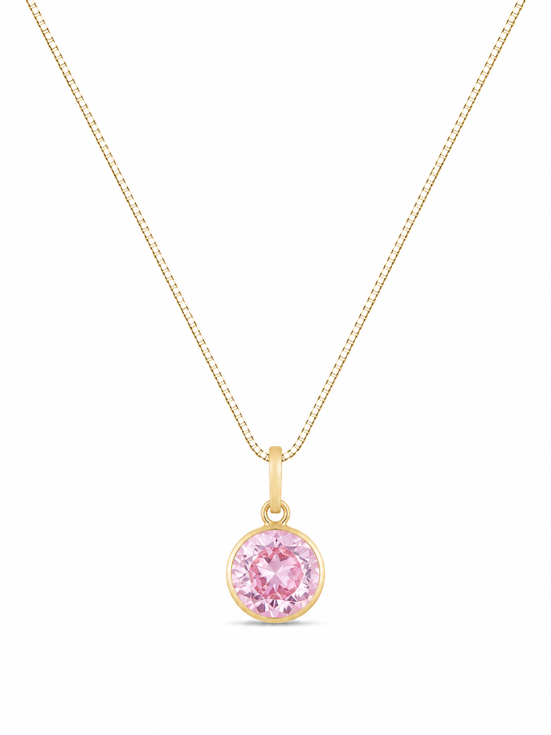 Colar Cristin Rosé em Ouro 18K com Zircônias 45cm