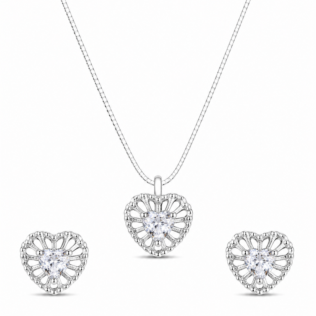 Conjunto My Blanc em Prata 925 com Zircônias 45cm