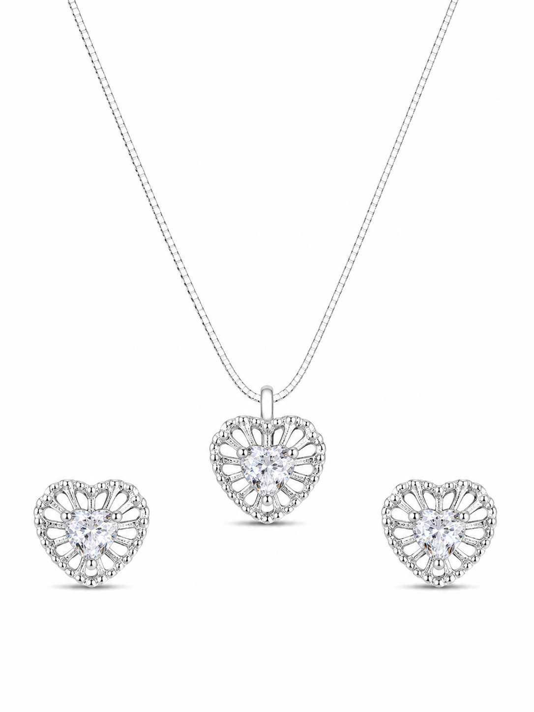 Conjunto My Blanc em Prata 925 com Zircônias 45cm