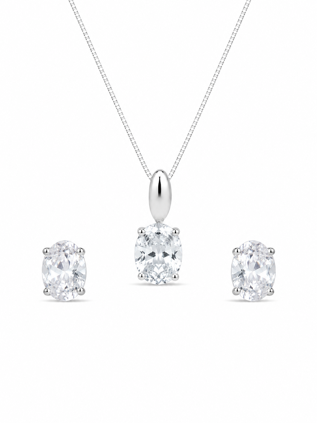Conjunto Soleil em Prata 925 com Zircônias 45cm