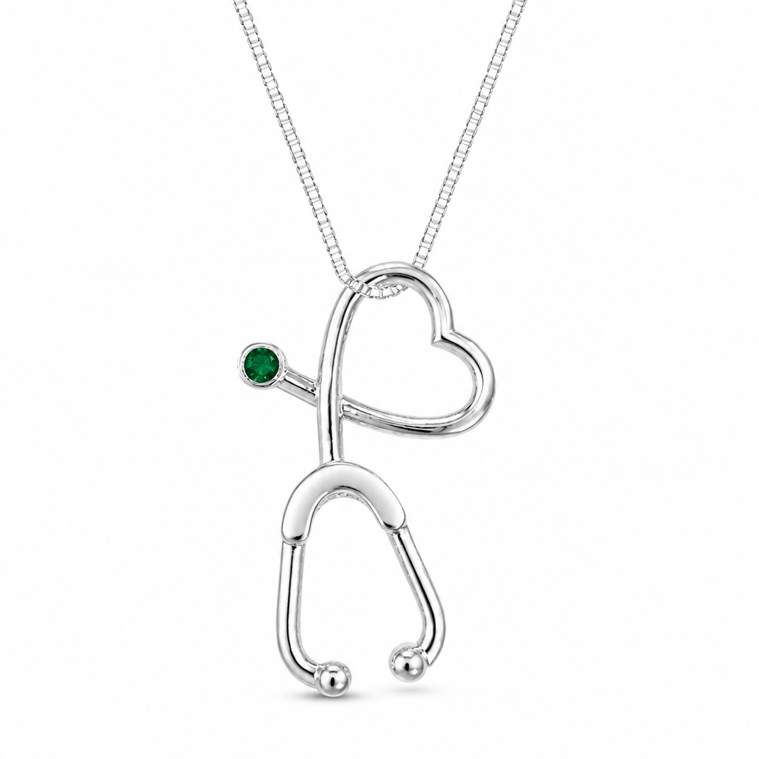 Colar Medicina em Prata 925 com Zircônias 45cm
