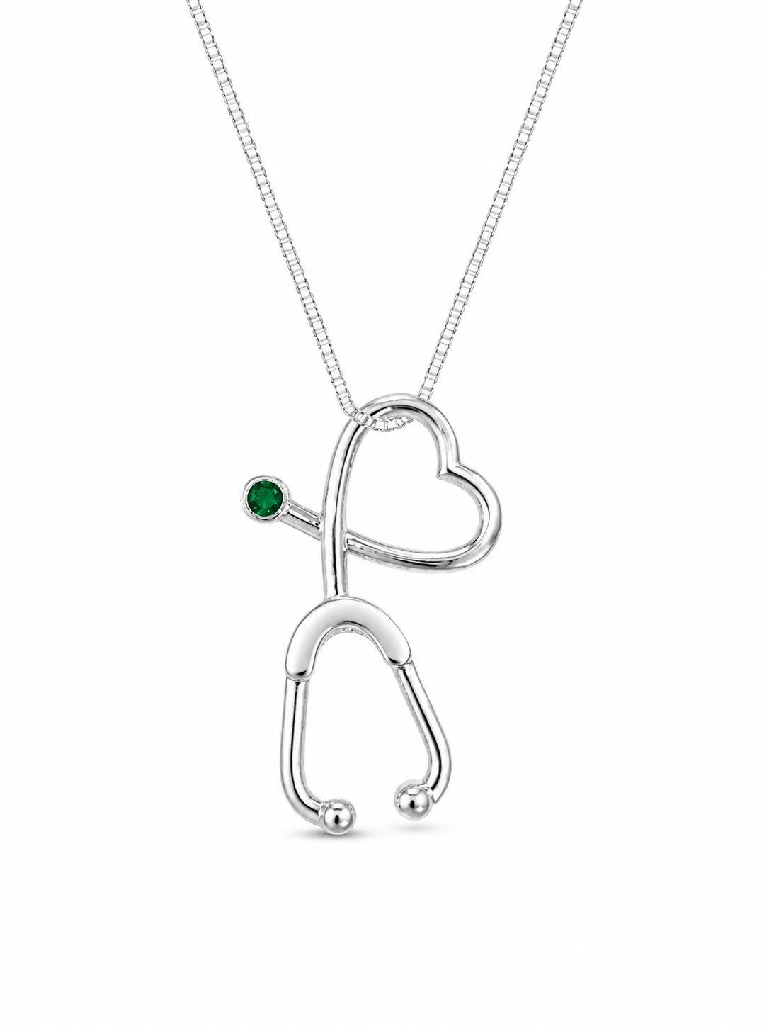 Colar Medicina em Prata 925 com Zircônias 45cm
