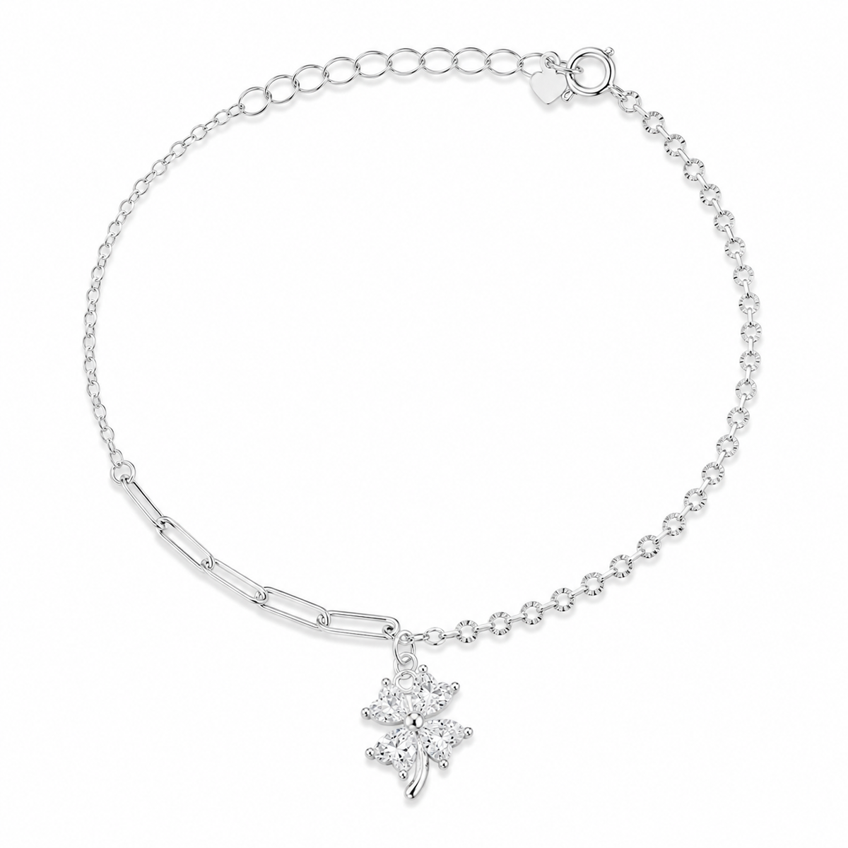 Pulseira Celestic em Prata 925 com Zircônias Cristais 18cm