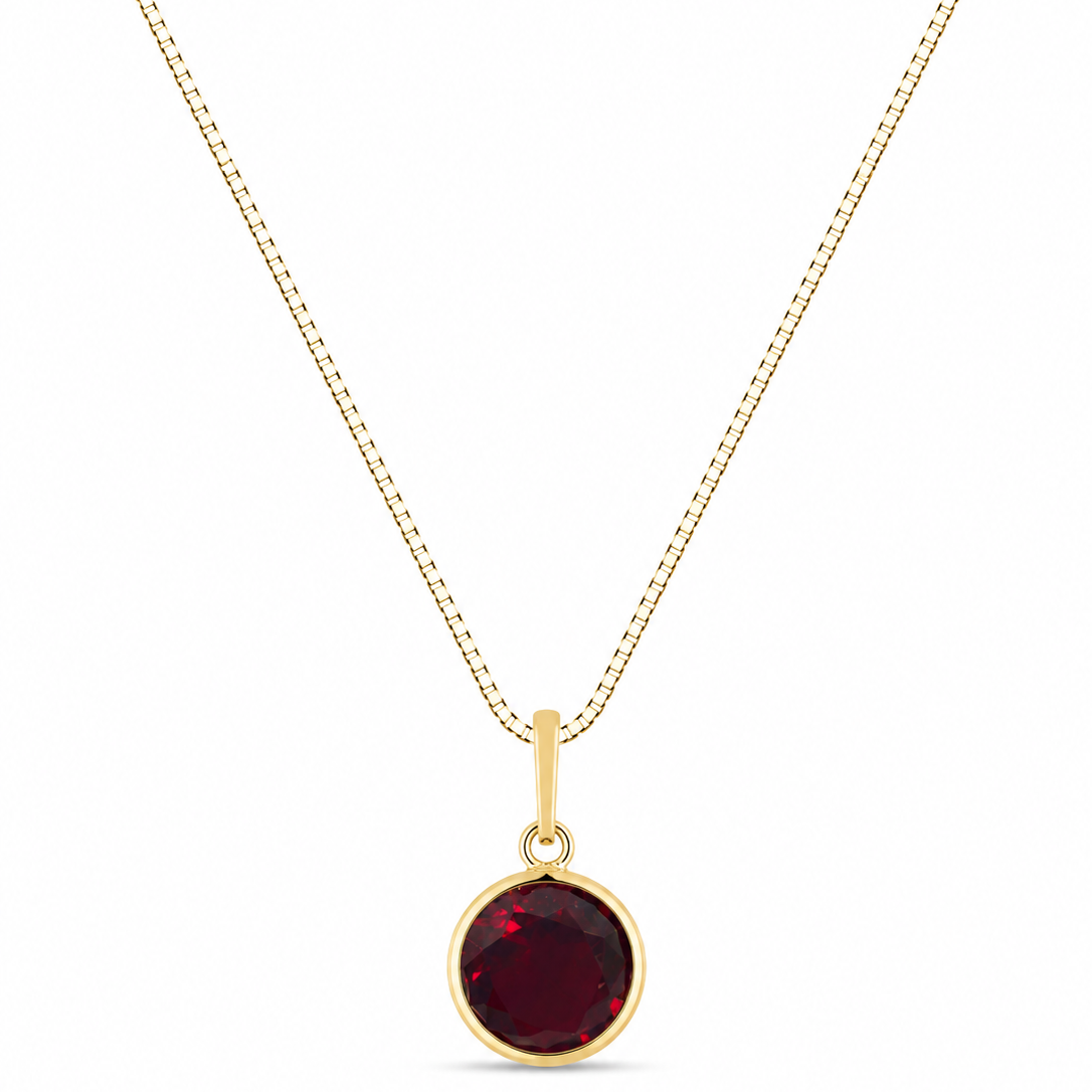 Colar Cristin Garnet em Ouro 18K com Zircônias 45cm