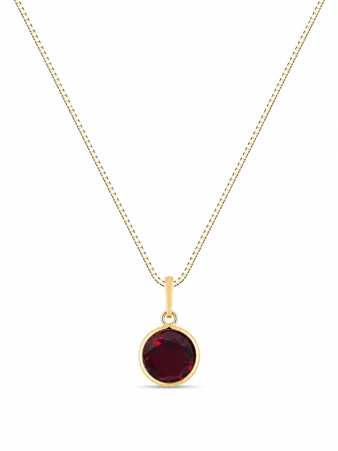 Colar Cristin Garnet em Ouro 18K com Zircônias 45cm