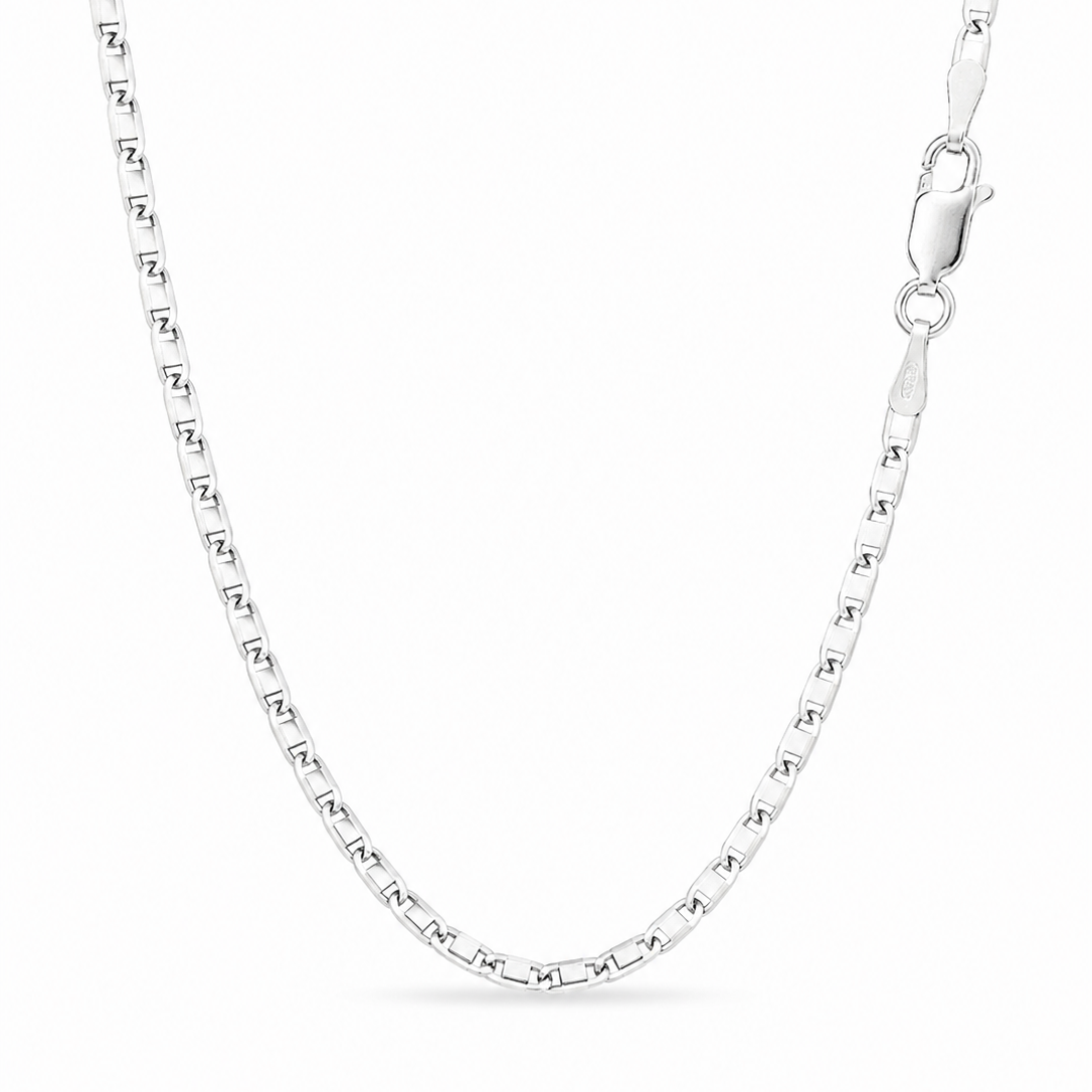 Corrente Piastrine Prata 925 60 cm