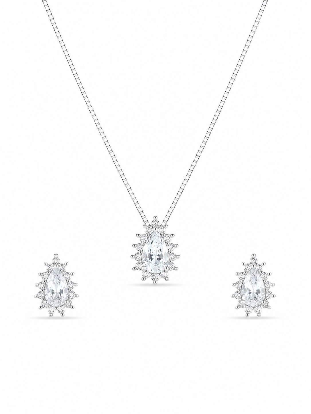 Conjunto Zafir em Prata 925 com Zircônias 45cm