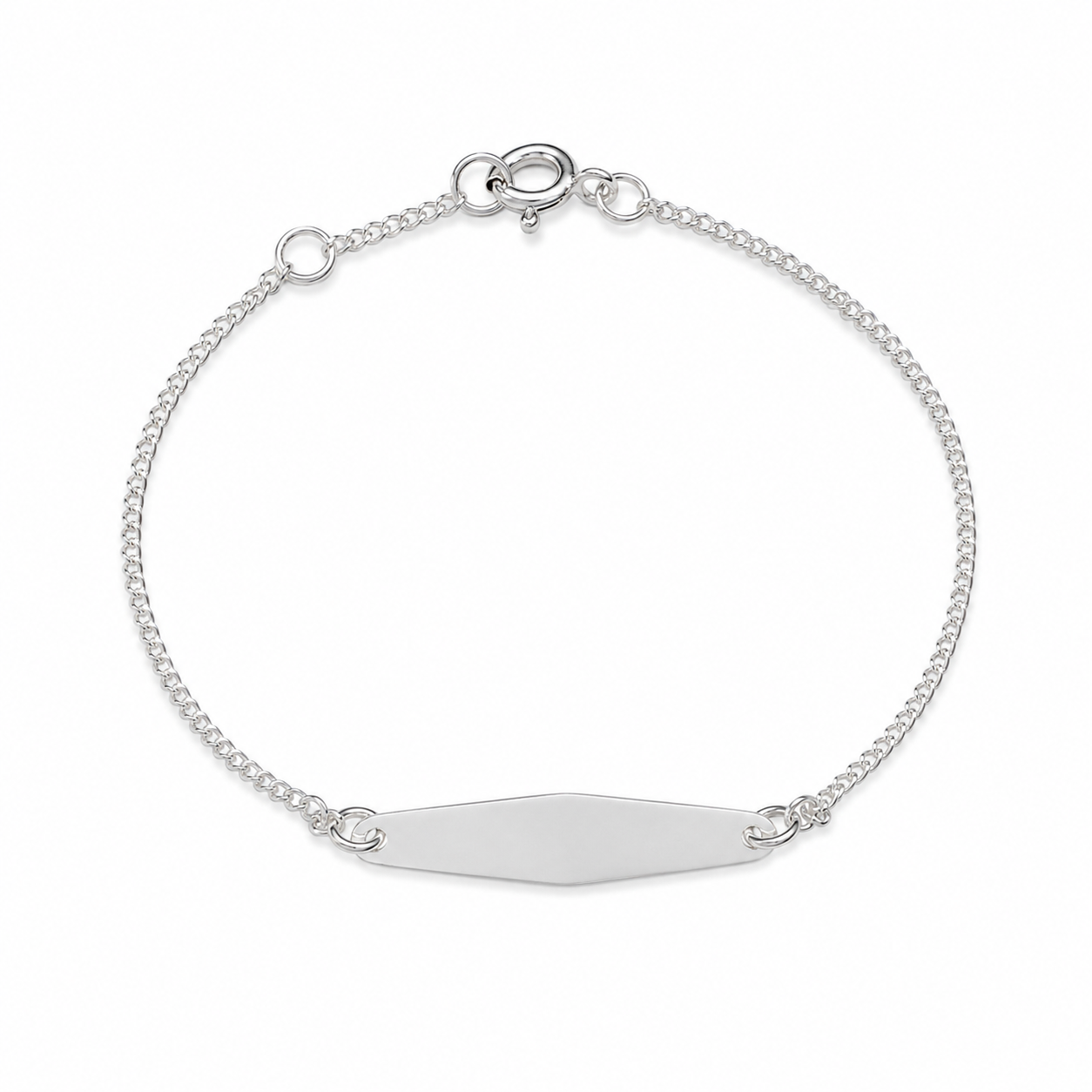 Pulseira Chapinha Classic II em Prata 925 14cm