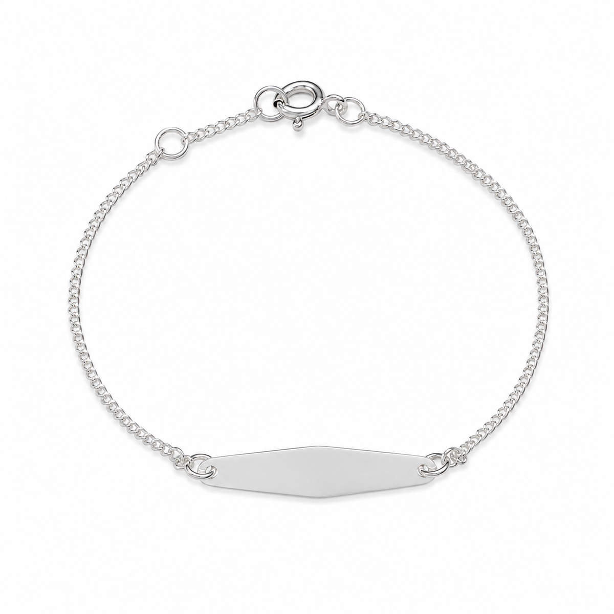 Pulseira Chapinha Classic II em Prata 925 14cm