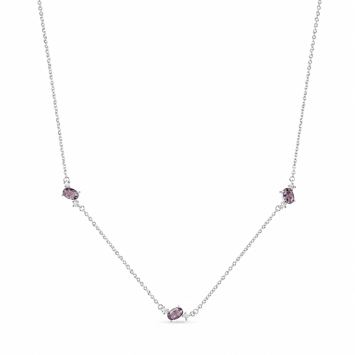 Colar Violet em Prata 925 com Zircônias 45cm