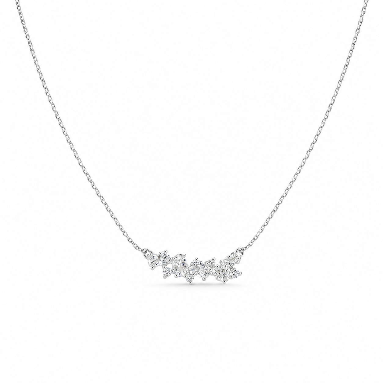 Colar Encanto em Prata 925 com Zircônias 45cm