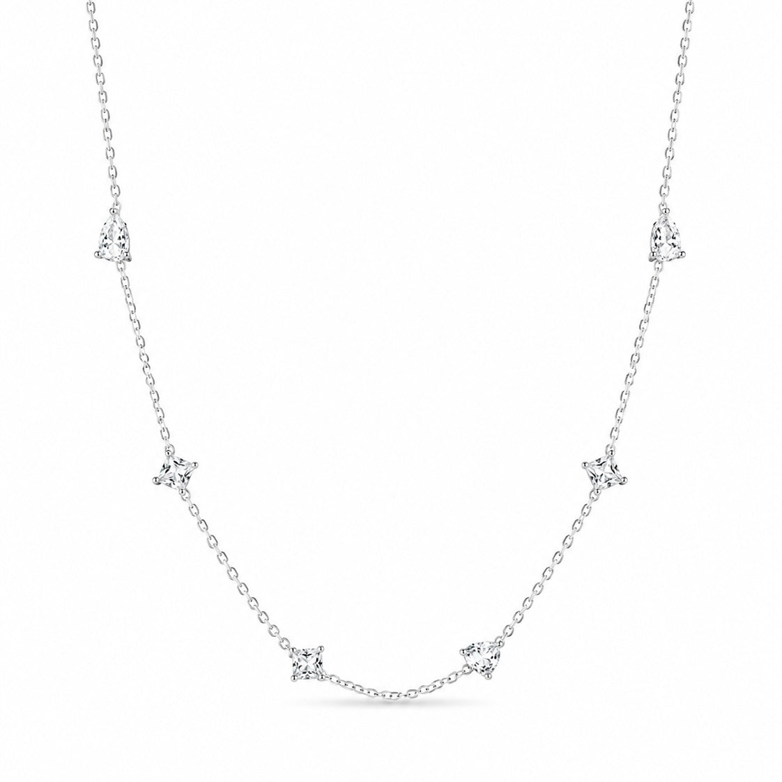 Colar Lunelle em Prata 925 com Zircônias 45cm