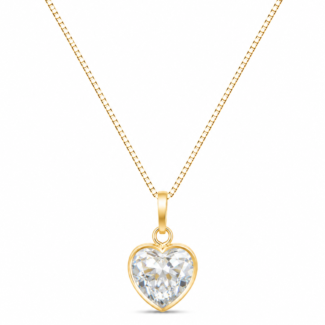 Colar Life Cristal em Ouro 18K com Zircônias 45cm