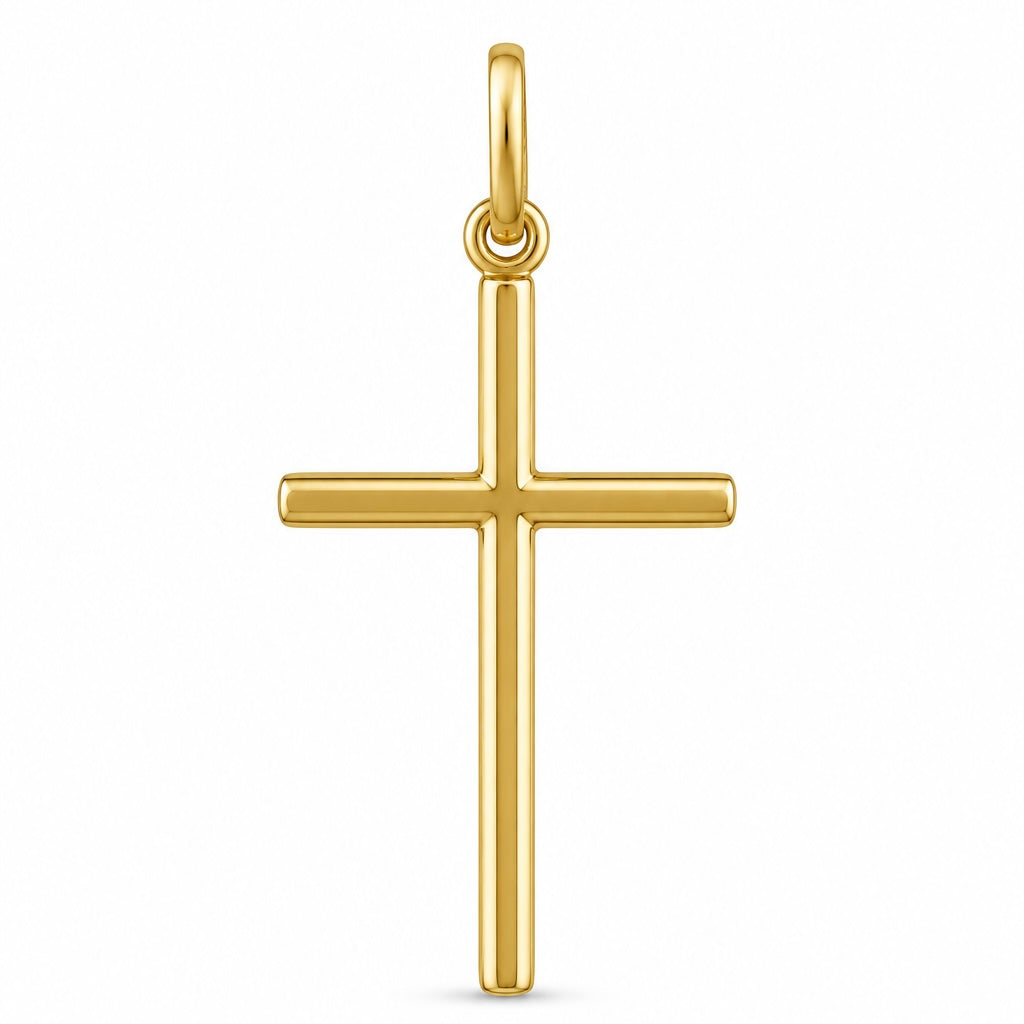 Pingente Religioso Cruz Palito em Ouro 18k