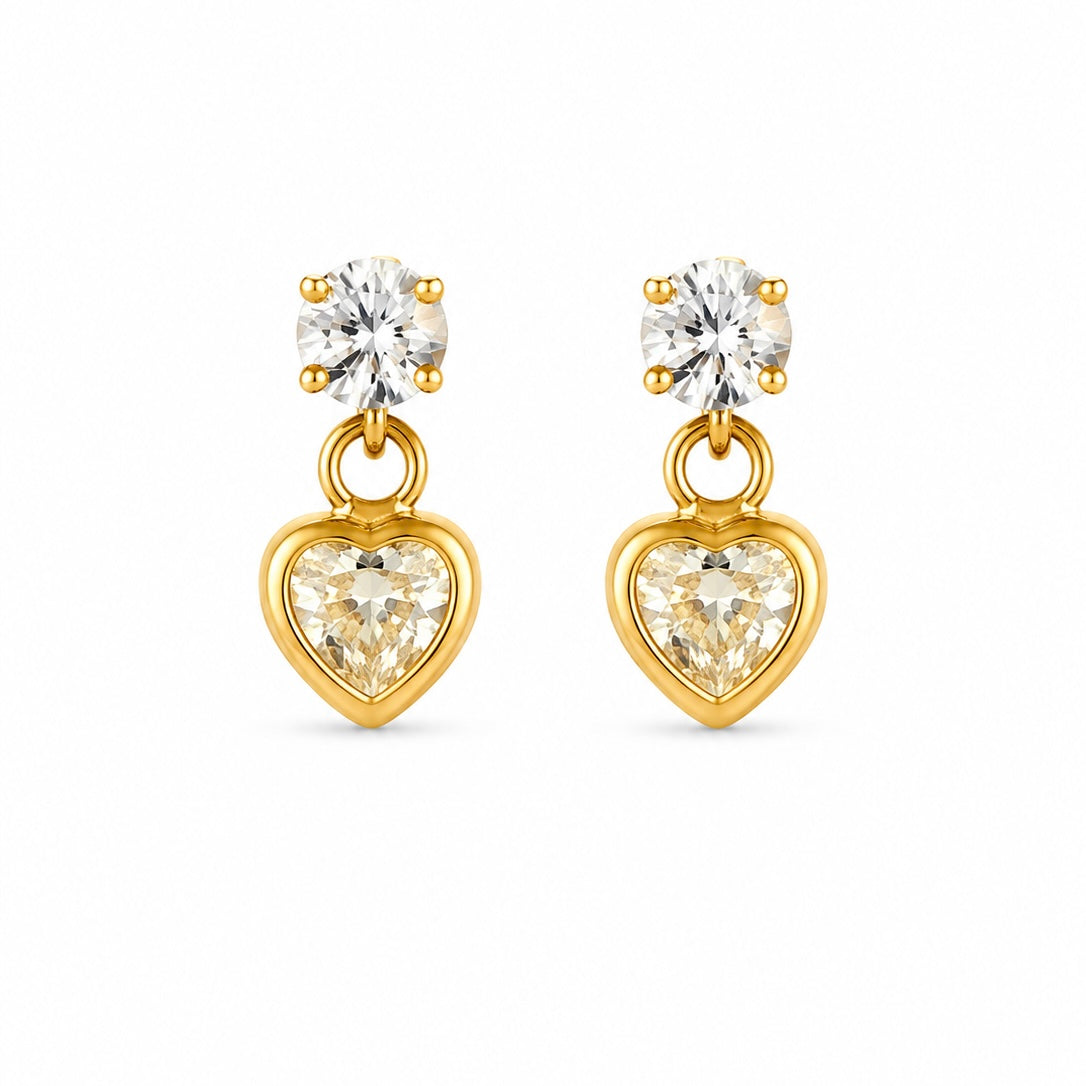 Brinco Poesia Ouro 18K com Gema em Zircônia