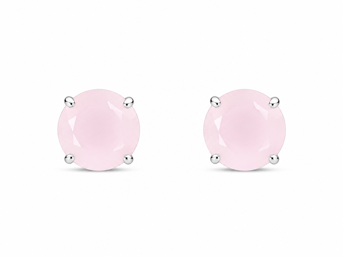 Brinco Milk Rosé Prata 925 com Zircônias