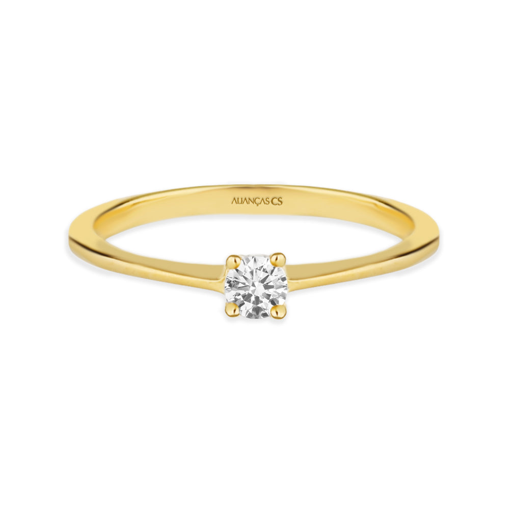 Anel Solitário Essence Ouro 18K