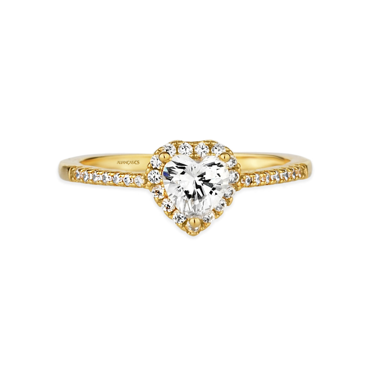 Anel Solitário Romantique Ouro 18K