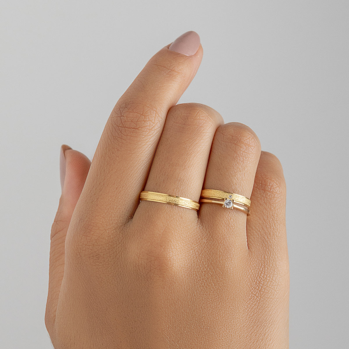 Alianças de Casamento Moiselle Ouro 10K 3mm + Anel Brinde