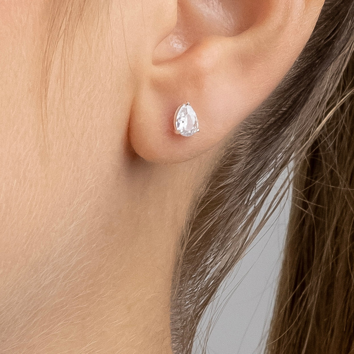 Conjunto Gota em Prata 925 com Zircônias 45cm