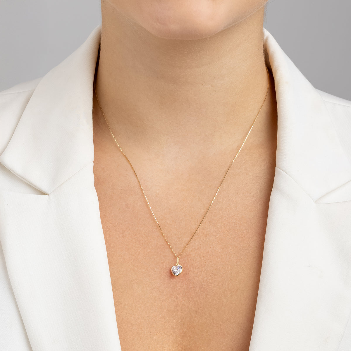 Colar Life Cristal em Ouro 18K com Zircônias 45cm