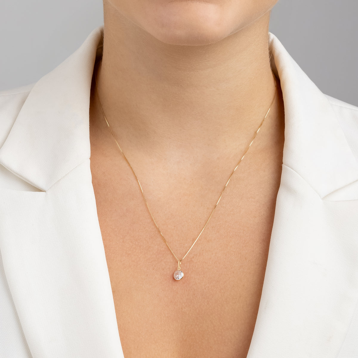Colar Cristin em Ouro 18K com Zircônias 45cm