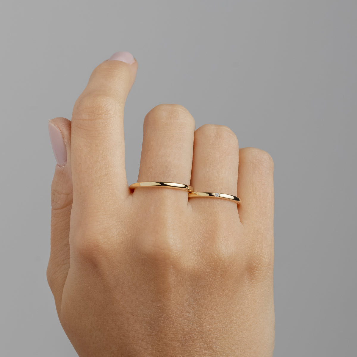 Alianças de Casamento Nuance I Ouro 10K 2mm + Anel Brinde