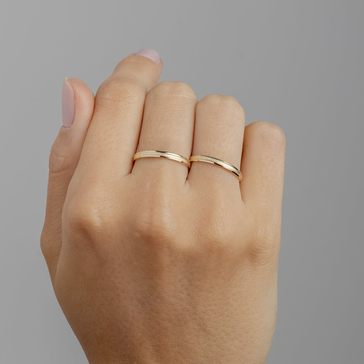 Alianças de Casamento Belle Ouro 10K 2mm + Anel Brinde