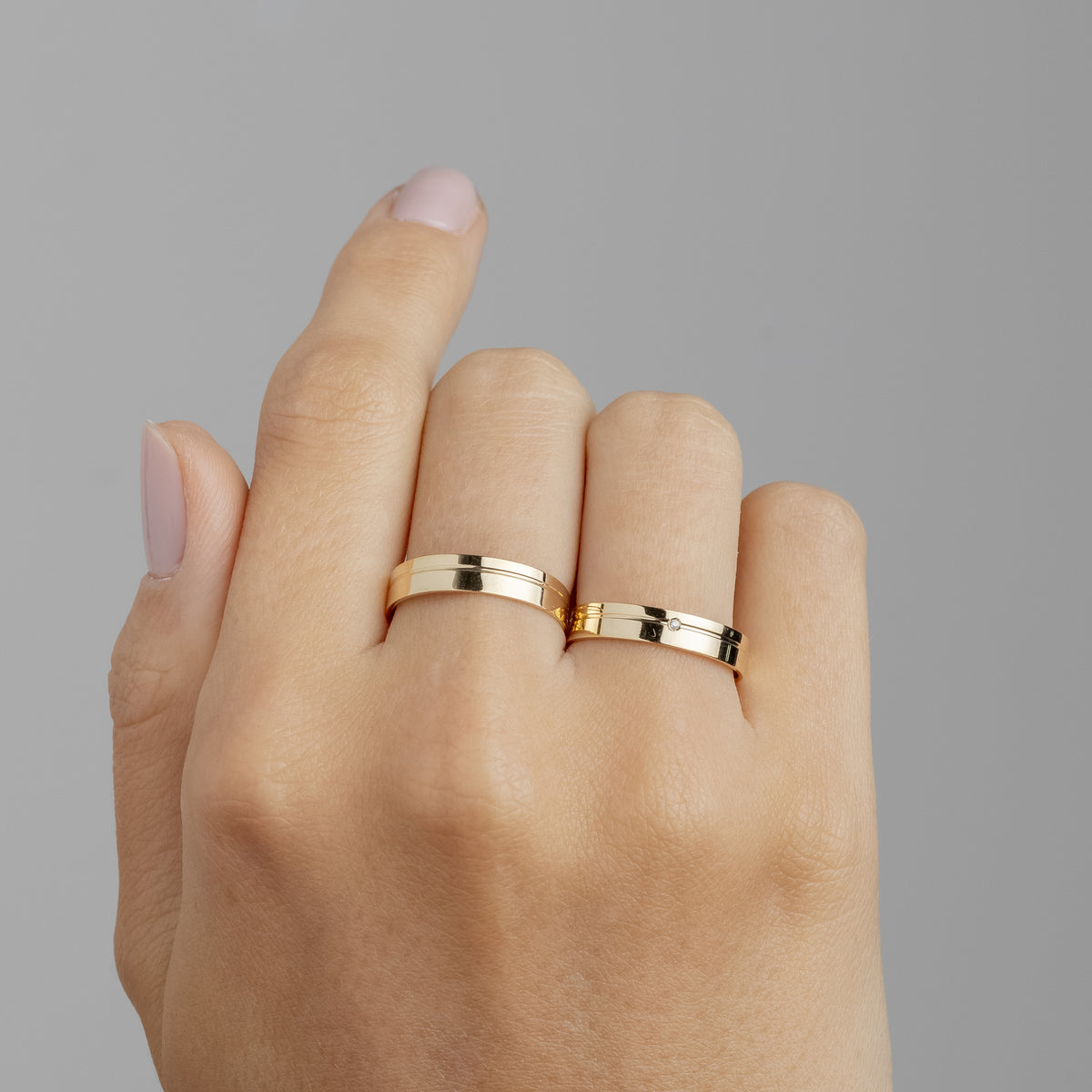 Alianças de Casamento J´adore Ouro 10K 4mm + Anel Brinde