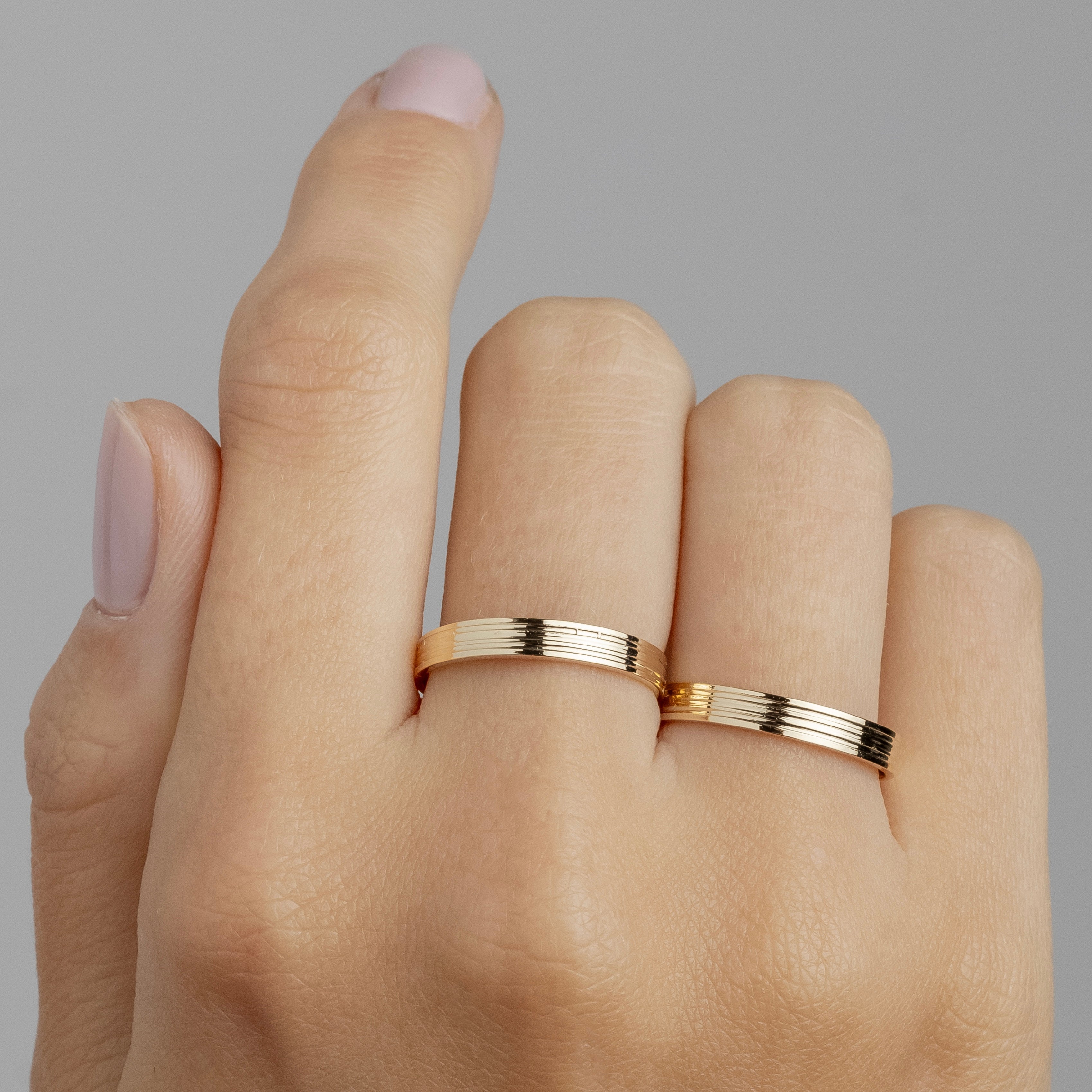 Alianças de Casamento Aura Ouro 18K 3mm + Anel Brinde