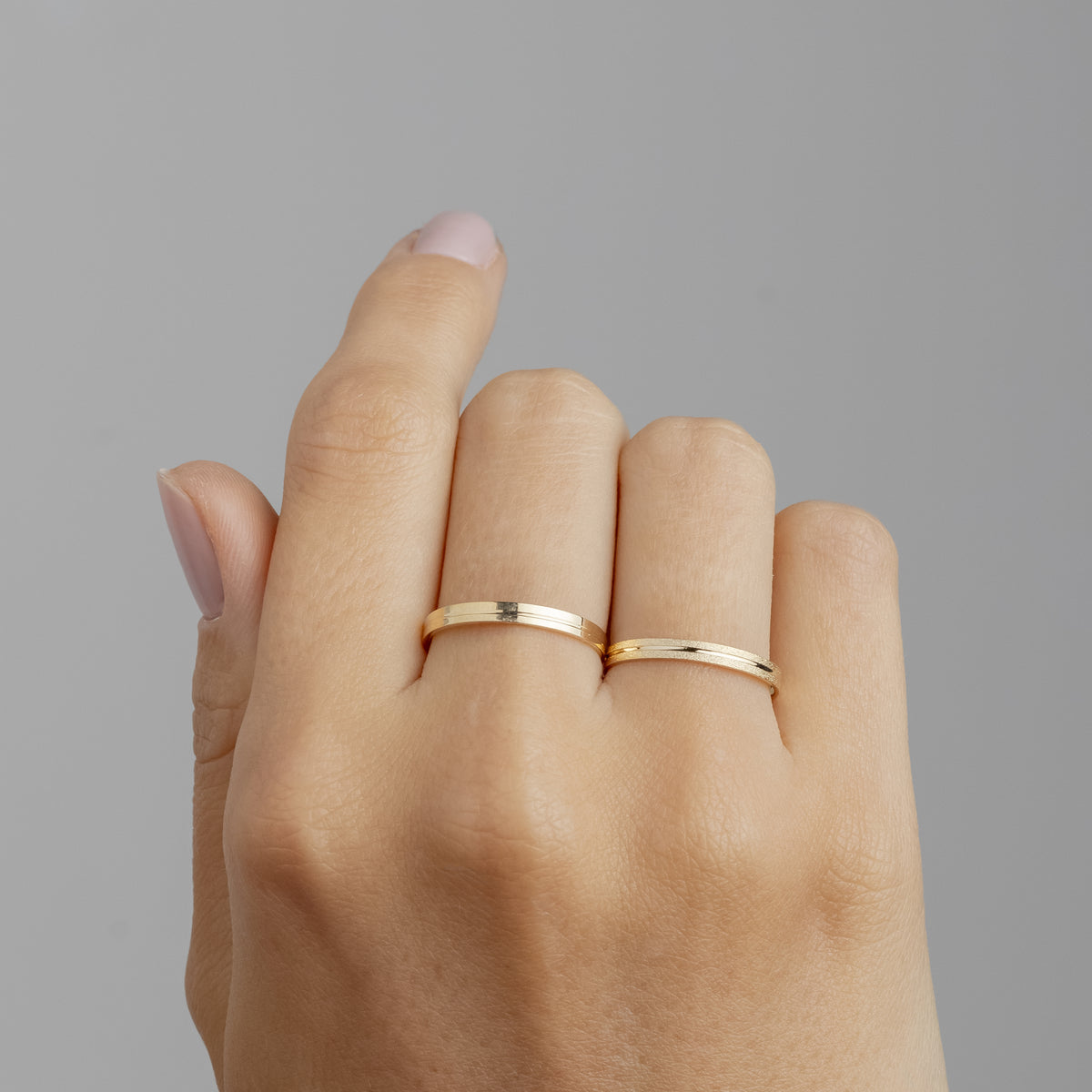 Alianças de Casamento Dulce Duo Ouro 10K 2mm + Anel Brinde