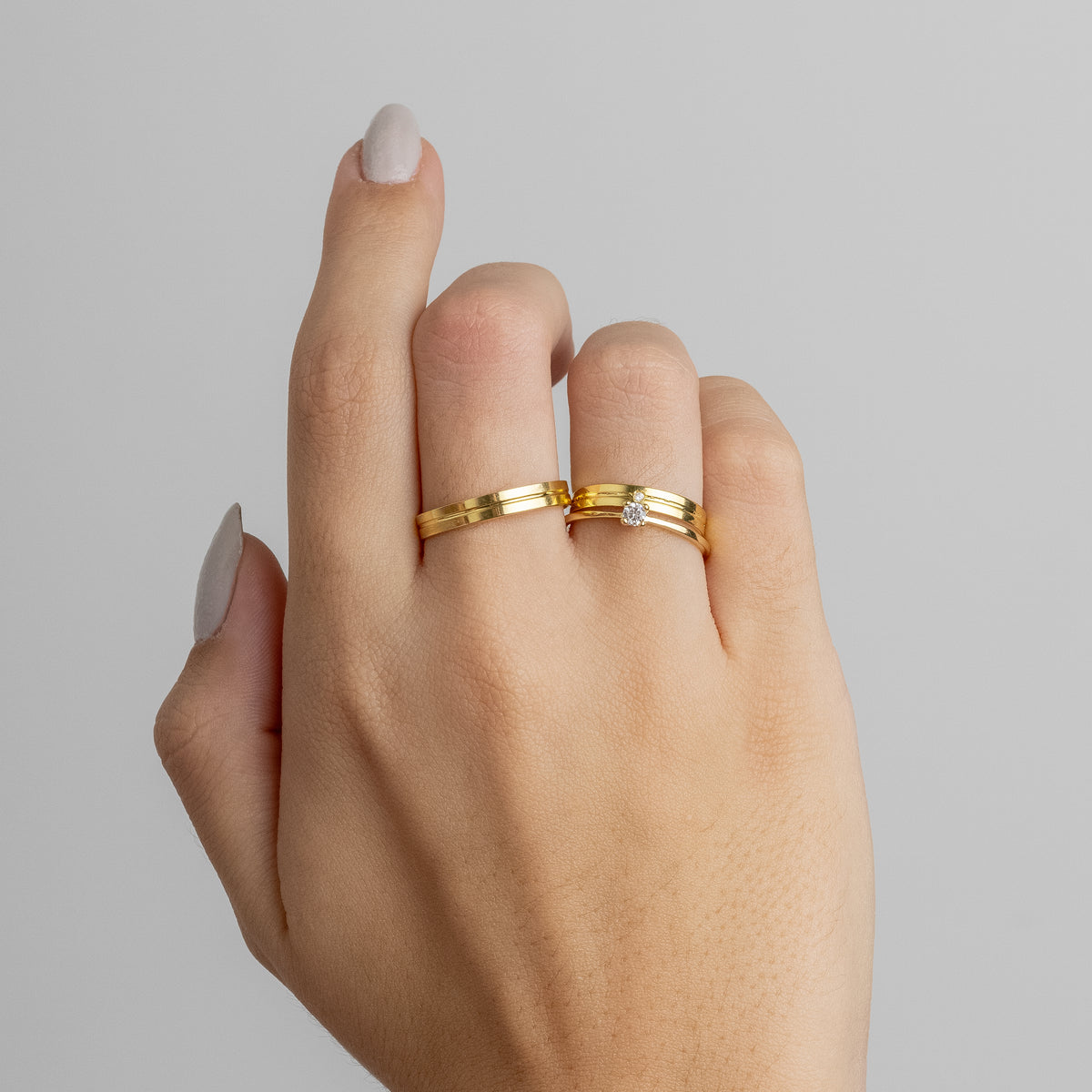Alianças de Casamento Merci Ouro 18K 3mm + Anel Brinde