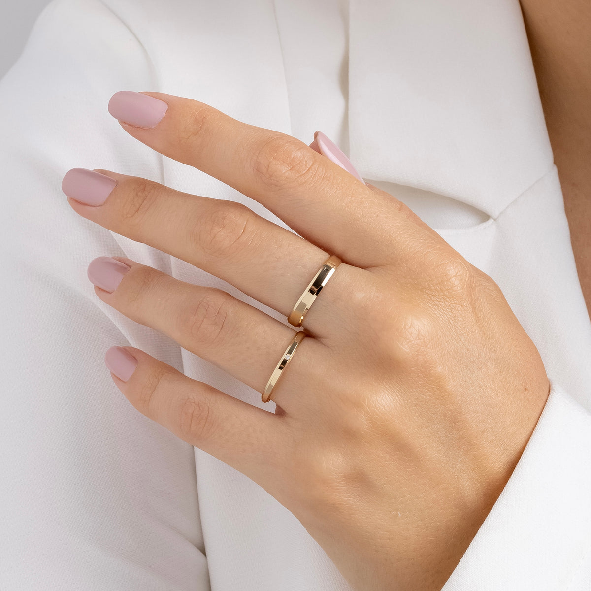 Alianças de Casamento Italian Ouro 10K 2mm/3mm + Anel Brinde