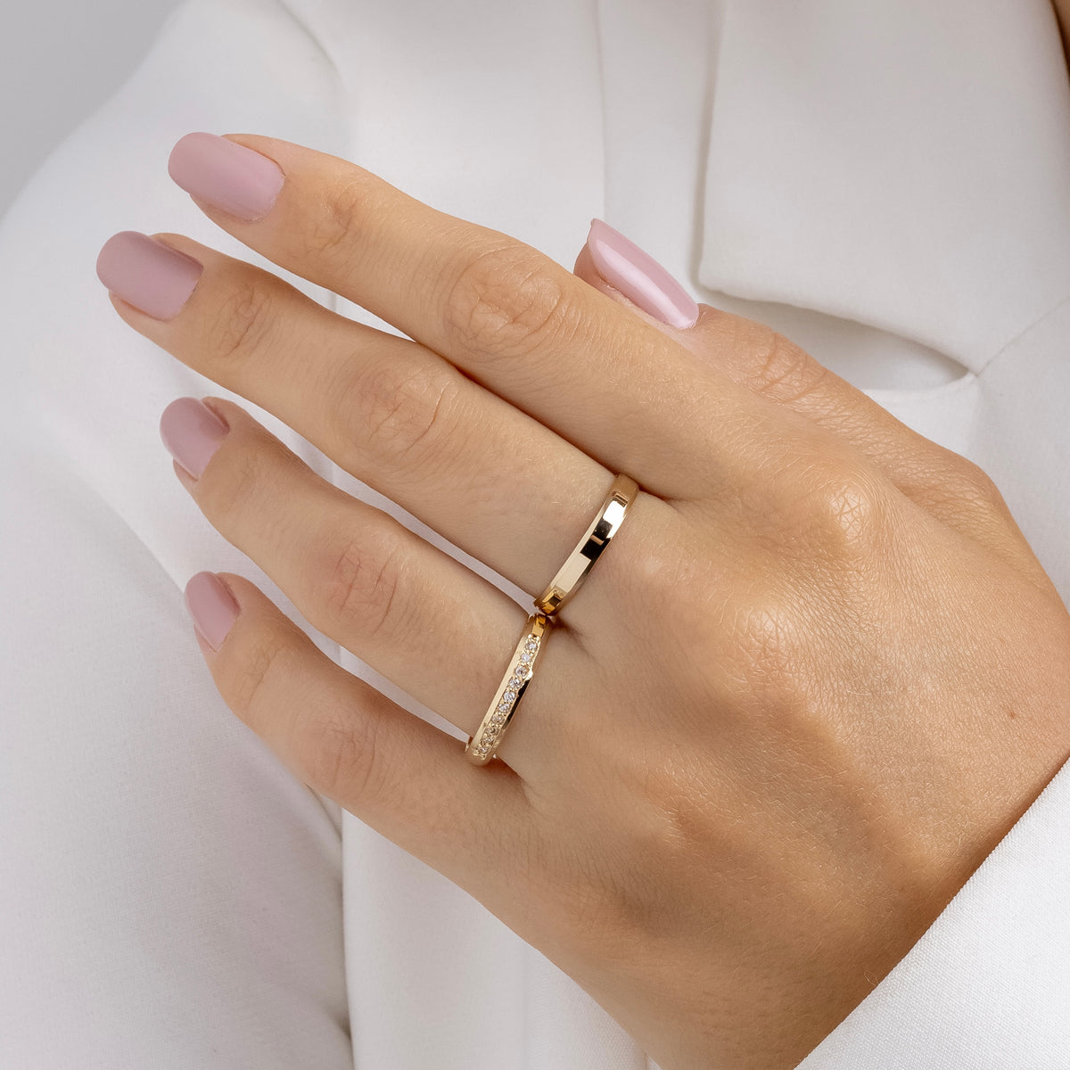 Alianças de Casamento Angel Ouro 10K 3mm + Anel Brinde