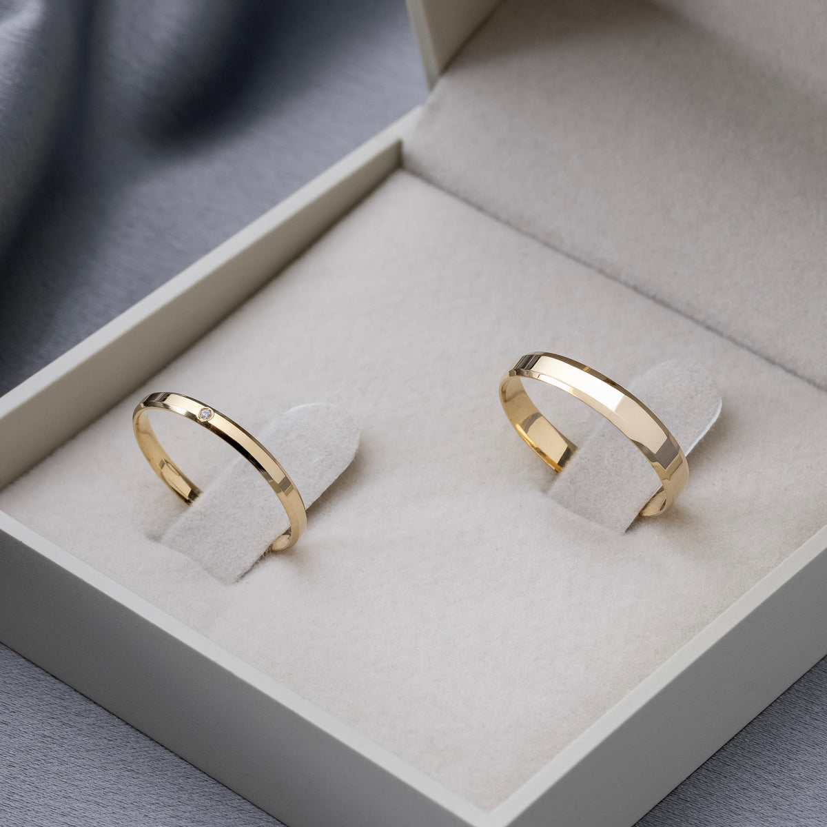 Alianças de Casamento Italian Ouro 10K 2mm/3mm + Anel Brinde