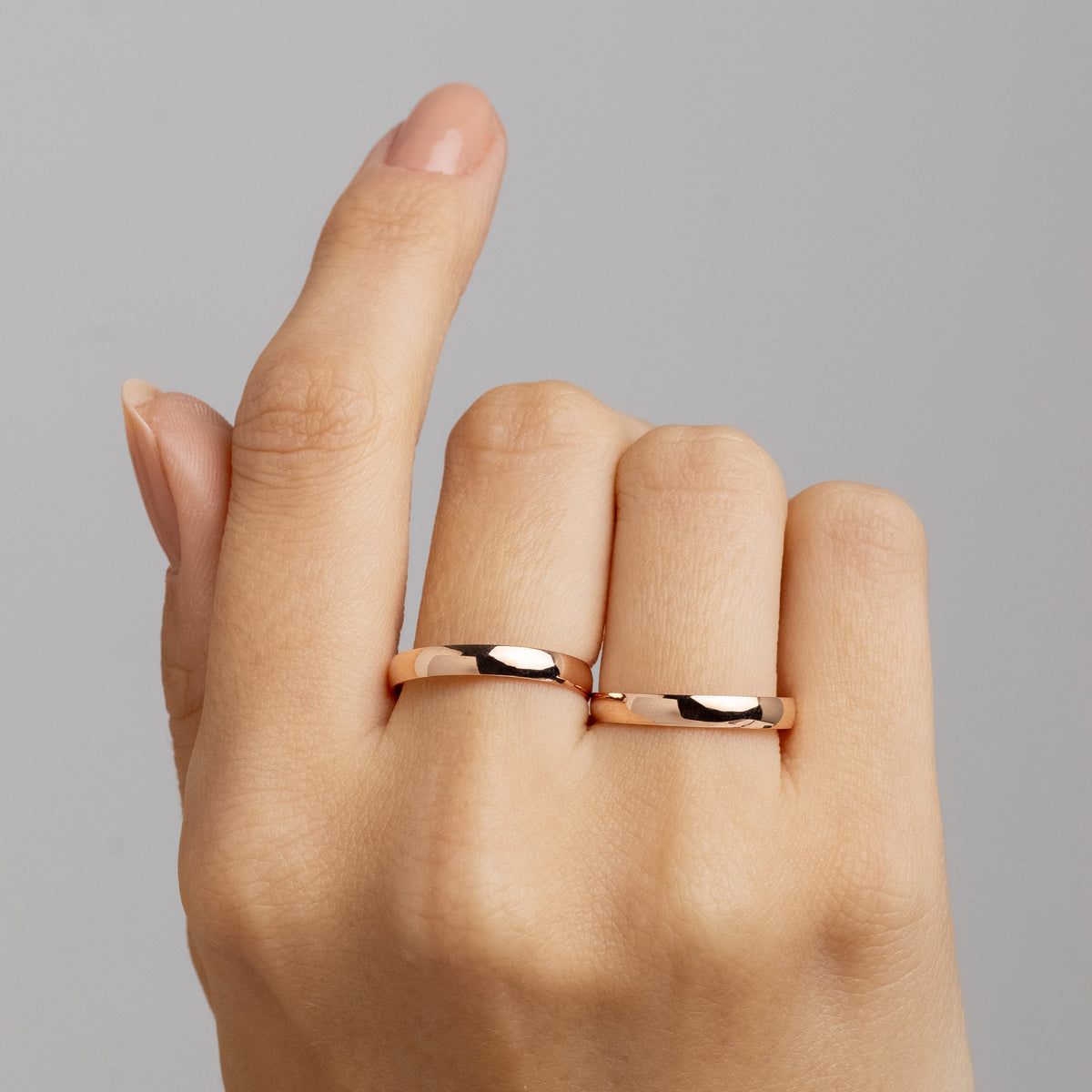 Alianças de Casamento Classic Ouro Rosé 18K 3mm + Anel Brinde