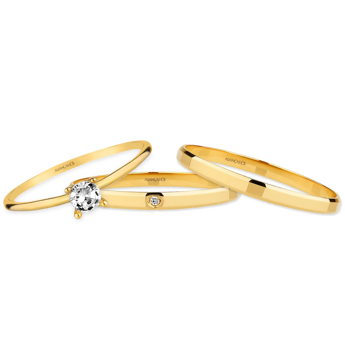 Alianças de Casamento Italian 10K 2mm + Anel Brinde (Envio Full)